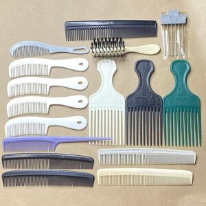 Vintage Ace Goody Unbreakable Hair Comb Brush Pick Lot 16 Pc USA Nylon Metal